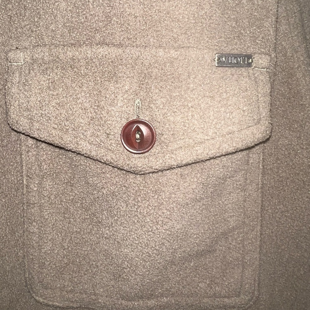 Vuori Men’s Fleece Shirt Jacket Button Up Taupe Brown Size Small EUC - Picture 3 of 13
